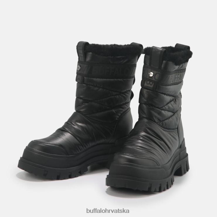 crno Buffalo aspha poplun bootie ravne veganske |čizme TDD6T483